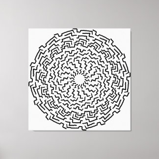 Round Mandella som Maze Canvastryck
