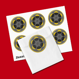 Round Movie Reel Runt Klistermärke