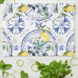 Round,ornate,Spansk panel,Medelhavet,citron, Kökshandduk