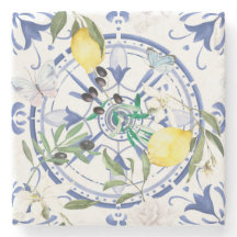 Round,ornate,Spansk panel,Medelhavet,citron,