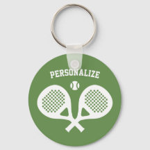 Round Padel tennis-keychain-presentspelare och flä