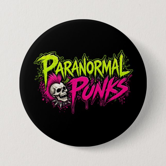 Round Paranormal Punks-logotyp Knapp (Framsida)