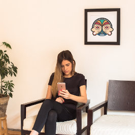 Round Pende Mask Canvastryck