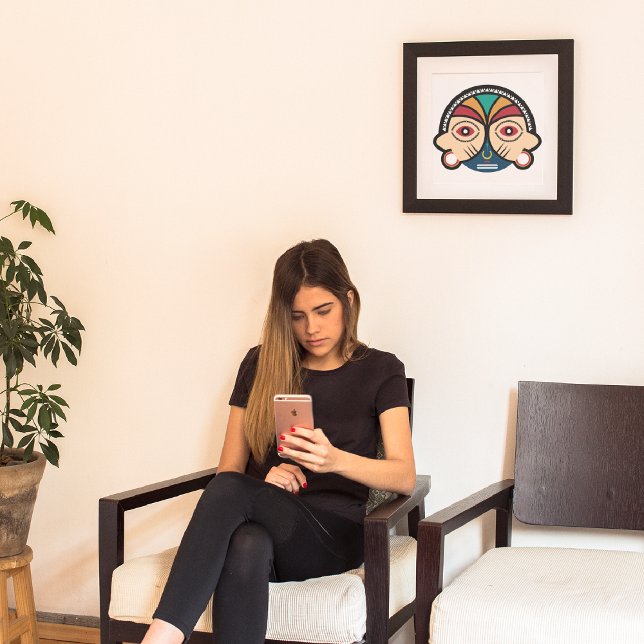 Round Pende Mask Canvastryck (Skapare uppladdad)