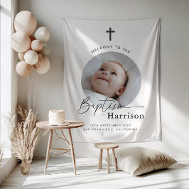 Round Photo Baptism - Välkomsttecken