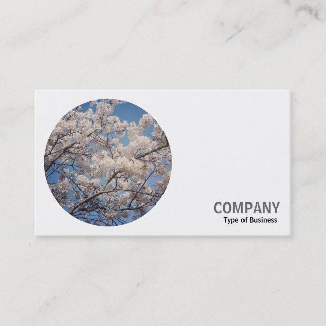 Round Photo - Cherry Blommar Visitkort (Framsida)