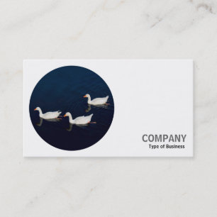 Round Photo - Emden Geese Visitkort