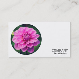 Round Photo - Rosa Dahlia Visitkort