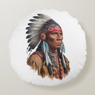 Round Pillow - Amerikaner som är egna Rund Kudde