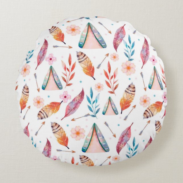 Round Pillow design  Rund Kudde (Framsidan)
