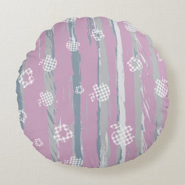 Round Pillow – Gingham Orchard Rund Kudde (Framsidan)