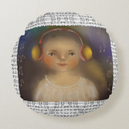 Round Pillow Musical Rund Kudde