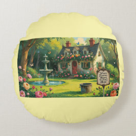 Round Pillow-Victorian Garden Round Pillow Rund Kudde