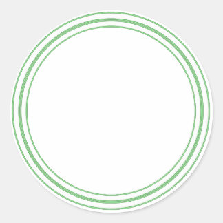 ROUND Plain STICKER MED GRÄNS-Hälsning Lables Runt Klistermärke