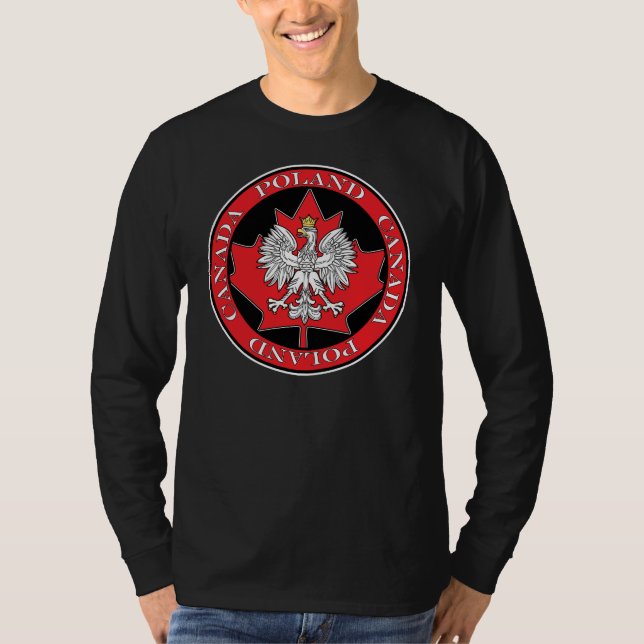Round Polen Kanada Löv Tee (Framsida)