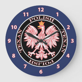 Round polska Texan Eagle Stor Klocka