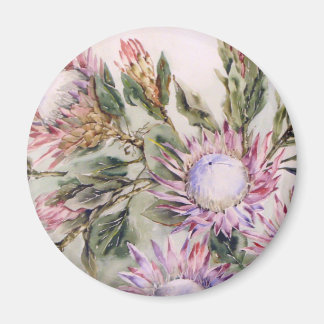Round Protea Magnet