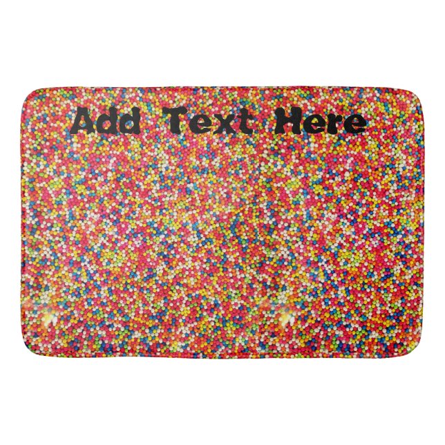 Round Rainbow Candy Sprinkles Badrumsmatta (Framsidan)