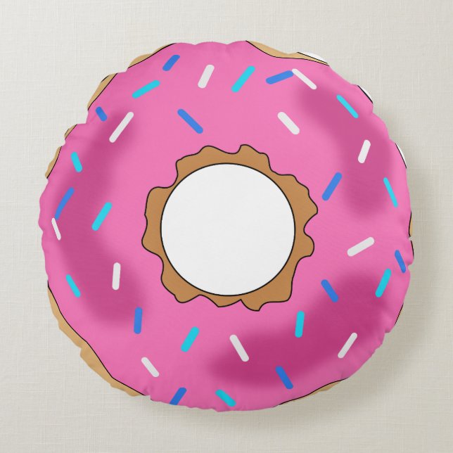 ROUND ROSA DONUT PILLOW RUND KUDDE (Framsidan)