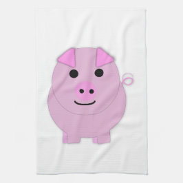 Round Rosa Piggy Kökshandduk