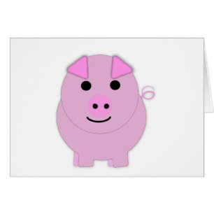 Round Rosa Piggy OBS Kort