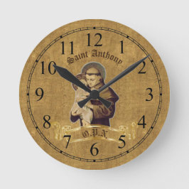 Round Saint Anthony Wall Clock Rund Klocka