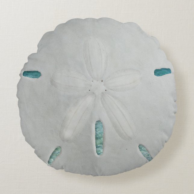 Round Sand Dollar Beach Dekorativ kudde (Framsidan)