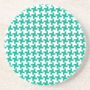 Round Sandstone Underlägg, Emerald Grönt Dogtooth Underlägg Sandsten