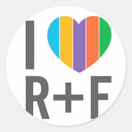 Round Sticker - jag har RF Runt Klistermärke