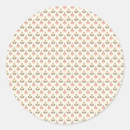 Round stickers featuring a pattern of pastel  runt klistermärke