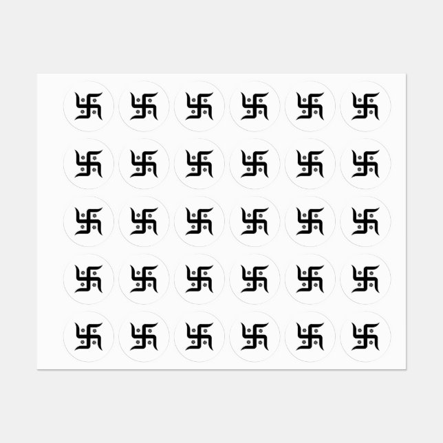 Round Swasthik Stickers (Ark)