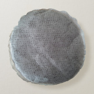 Round Teabag Cushion Pillow Rund Kudde