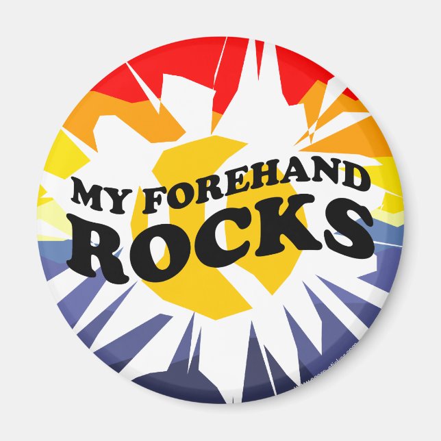 Round Tennis Magnets - med tennis boll-design Magnet (Framsidan)