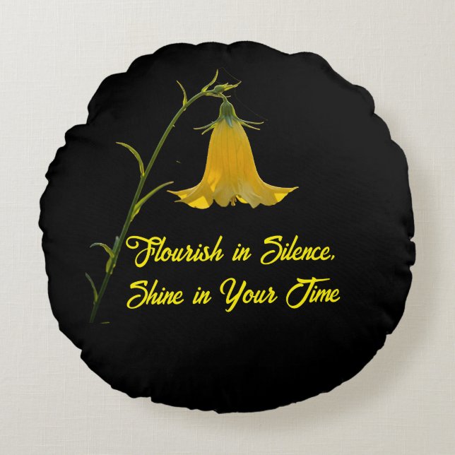 Round Throw Pillow 16" – Flowers for the Soul Rund Kudde (Framsidan)