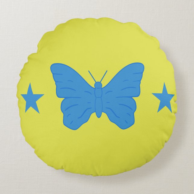 Round Throw Pillow with flag of Bady Bassit Rund Kudde (Framsidan)