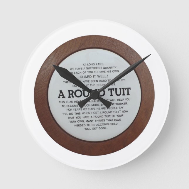 Round Tuit Clock Rund Klocka (Framsida)