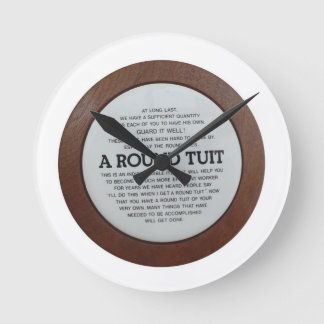 Round Tuit Clock Rund Klocka