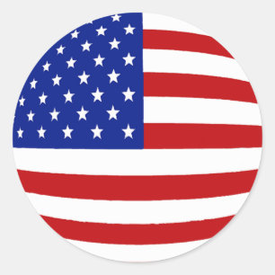 ROUND US FLAGGA RUNT KLISTERMÄRKE
