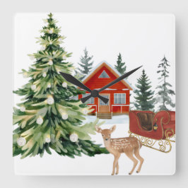 Round Wall Clock Fyrkantig Klocka