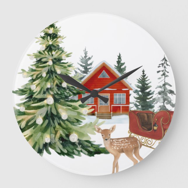 Round Wall Clock Stor Klocka (Framsida)