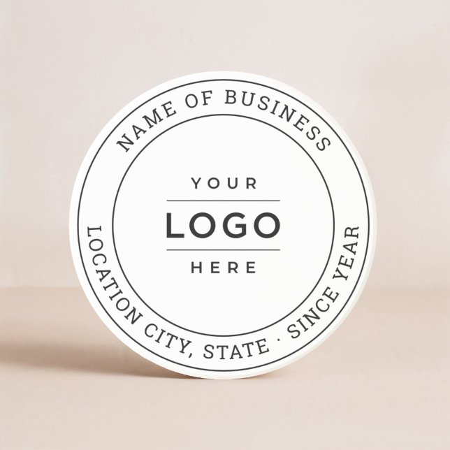 Round White Anpassningsbar Business Logotyp Brande Underlägg (Skapare uppladdad)