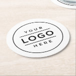 Round White Anpassningsbar Business Logotyp Brande Underlägg Papper Rund<br><div class="desc">En anpassningsbar med professionell som märks underlägg för dina affärsfunktioner din logotyp designavbildning utskriven på en rund papper underlägg. Lägg bara till logotypen ställe i den svarta platshållarbilden. Andra formuleringar som slogan eller webbplats kan också läggas till genom anpassning. Den vita bakgrunden kan också anpassas. Kontakta designern för ytterligare hjälp....</div>