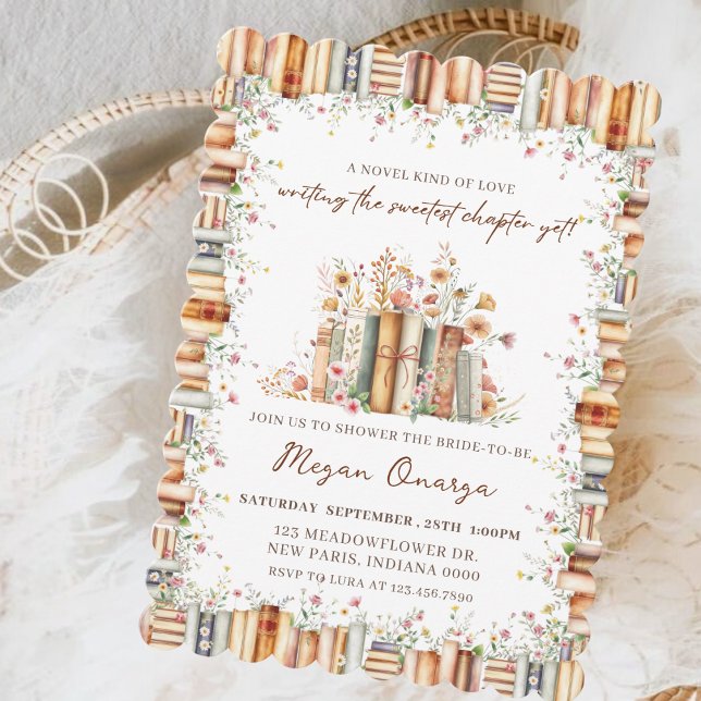 Rounded Novel Kind of Lover Book Bridal Shower   Inbjudningar (Skapare uppladdad)