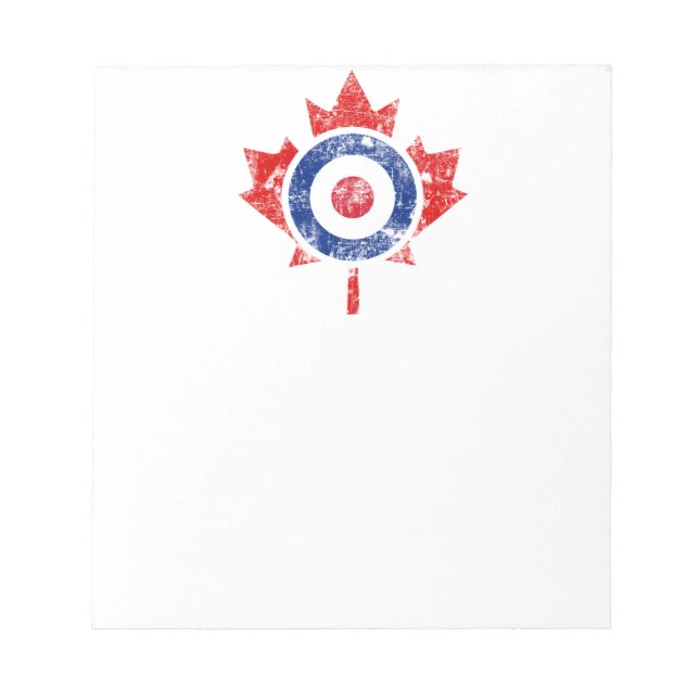 Roundel Canada Curling Hockey Target Grunge Ice Anteckningsblock (Framsida)