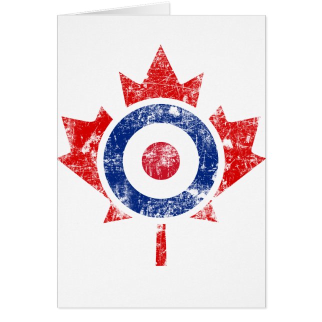 Roundel Canada Curling Hockey Target Grunge Ice Hälsningskort (Framsidan)