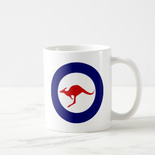 Roundel för flyg för Australien känguru militä Kaffemugg