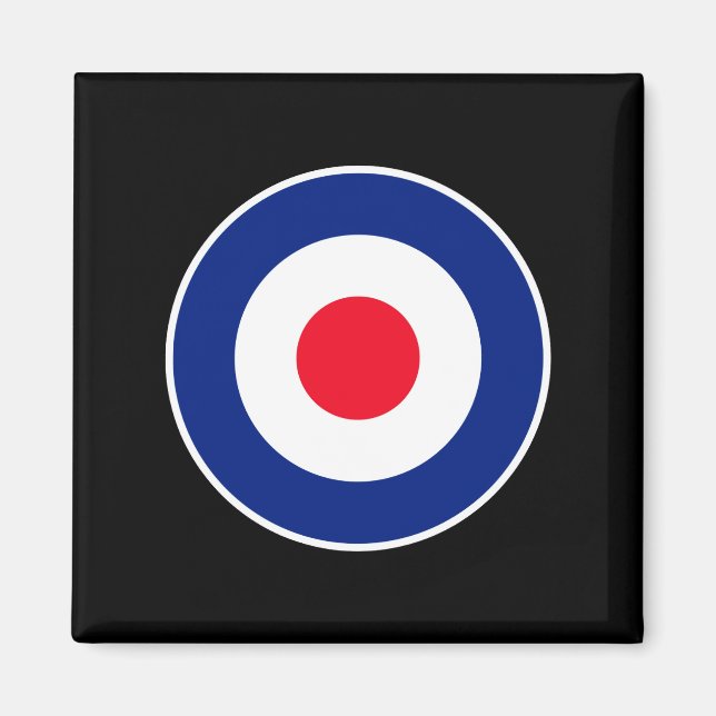 Roundel-grafik på svart magnet (Framsidan)