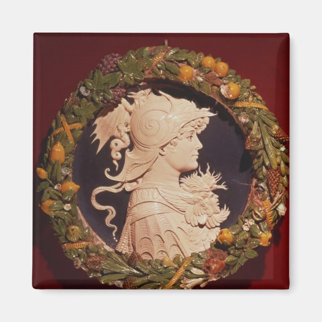 Roundel med en profil porträtt magnet (Framsidan)