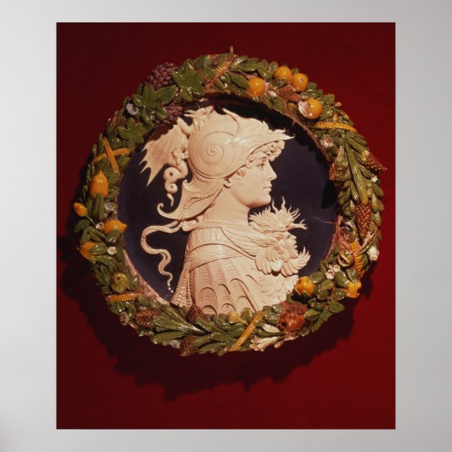 Roundel med en profil porträtt poster (Framsidan)