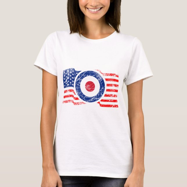 Roundel Mod USA Target Scooter T-shirt (Framsida)